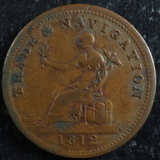 NS-19A1 Halfpenny 1812 token Canada Nova Scotia Trade & Navigation Breton 963