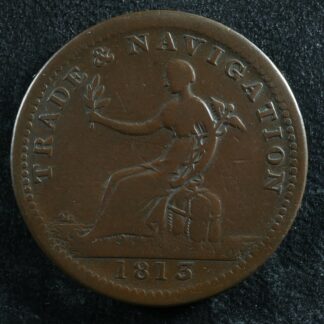 NS-19B2 Halfpenny 1813 token Canada Nova Scotia Trade & Navigation Breton 963