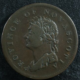 NS-1B1 Halfpenny 1823 Canada token Nova Scotia Thistle Breton 867