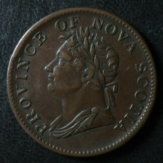 NS-1D2 Halfpenny 1832 Canada token Nova Scotia Thistle Breton 871