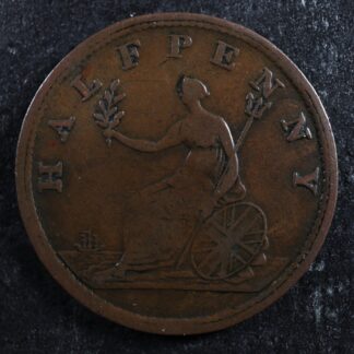 NS-26A1-Halfpenny-token-1815-Canada-Nova-Scotia-GB-Copper-ship-Breton-887-275809240425-2