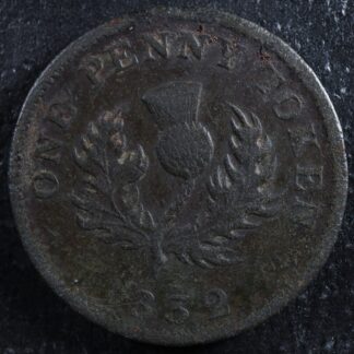 NS-2B1 One Penny token 1832 Canada Nova Scotia Thistle Breton 870