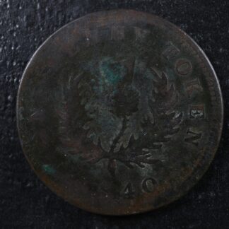 NS-2C3-One-Penny-token-1840-Canada-Nova-Scotia-Thistle-4-fringes-Breton-873-277652447895-2