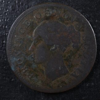 NS-2C3 One Penny token 1840 Canada Nova Scotia Thistle 4 fringes Breton 873