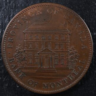 PC-2B One penny token 1842 Province of Canada Bank of Montreal Breton 526