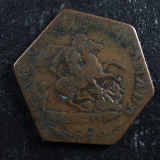 PC-5B2 Halfpenny 1857 token Bank of Upper Canada Breton 720