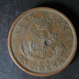 PC-6D Broken die One Penny 1857 token Bank of Upper Canada Breton 719
