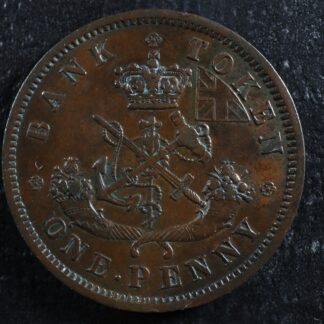 PC-6D One Penny 1857 token Bank of Upper Canada Breton 719