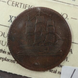 PE-10-1 ICCS F-12 Ships Colonies & Commerce token PEI Canada Breton 997
