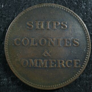 PE-10-36 Ships Colonies & Commerce token PEI Canada Breton 997