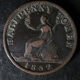 UC-14 Halfpenny token 1832 Province of Upper Canada Britannia Breton 732