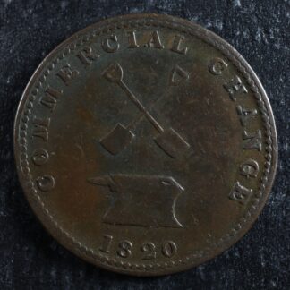 UC-9A4 Halfpenny token 1820 Upper Canada Ontario ship Breton 727