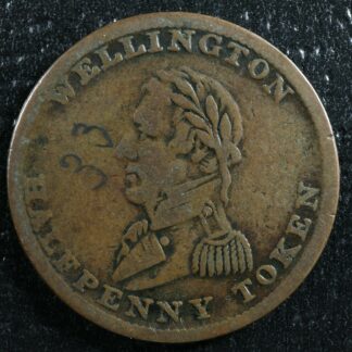 WE-8A1 Halfpenny token 1814 Wellington token Canada Breton 979