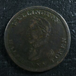 WE-8A4 Halfpenny 1814 token Wellington Canada Britannia Breton 979