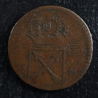 1 öre Kopparmynt 1720 Sweden KM#364.2 Overstruck Copper Suède Sverige ore