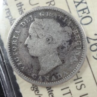 10 cents 1893 FT3 Obv. 5 Canada ICCS G-6 Queen Victoria silver c ¢ dime
