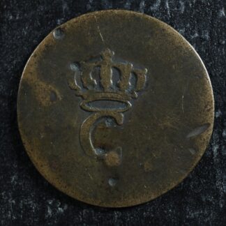 2 sols ND(1797–1798) Crowned C French colonies KM#2 Brass C couronné