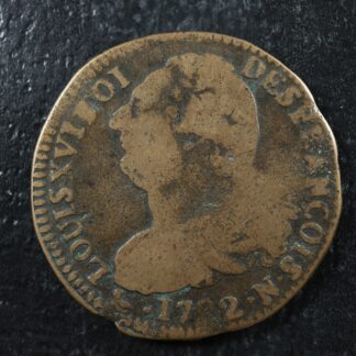 2 sols au faisceau 1792N Montpellier France KM#603.12 Bronze Constitution