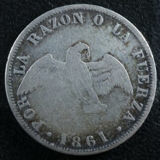 20 centavos 1861 So Chile KM#125a Silver c Chili
