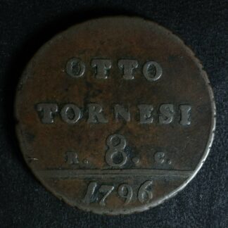 8 tornesi 1796 Naples KM#216 Italian states Italy Italie copper Napoli Italia