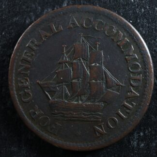 AM-1A4 Halfpenny token Pure Copper preferable Canada ship Breton 966