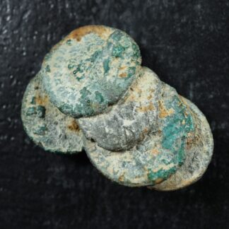 Concretion of 7 AE Nummus 4th century Trésor d'Epfig Hoard Alsace