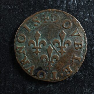 Double tournois 1605-1614 France Copper François de Bourbon prince de Conti