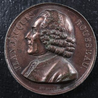 Jean-Jacques Rousseau (1712-1778) France 1817 Medal Médaille