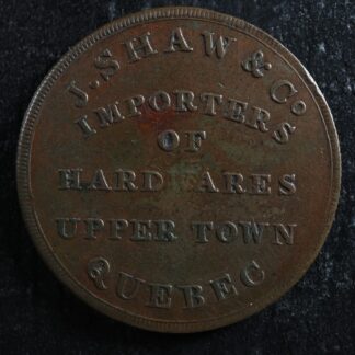 LC-19A1 Halfpenny token J. Shaw Upper Town Quebec Bas Lower Canada Breton 565