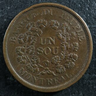 LC-5A3 Un Sou token Lower Bas Canada Quebec Banque du Peuple Breton 715