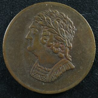 LC-60-11 1820 token Lower Bas Canada Quebec Bust and Harp Breton 1012