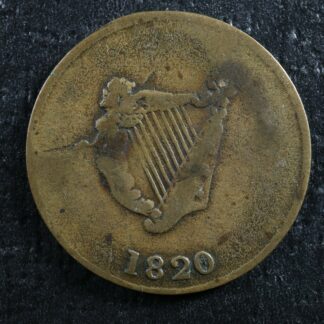 LC-60-13 1820 token Lower Bas Canada Quebec Bust and Harp Breton 1012