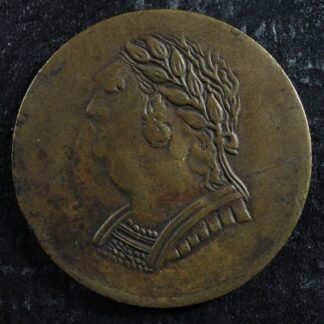 LC-60-3 1820 token Lower Bas Canada Quebec Bust and Harp Breton 1012