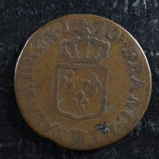Liard dit "à la vieille tête" 1770BB Strasbourg France KM#543.3 Copper Louis XV