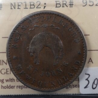 NF-1B2 ICCS EF-40 Rutherford Bros 1841 Newfoundland Canada token NFLD Breton 952