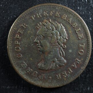 NS-22A Copper token 1838 Trade & Navigation Canada Nova Scotia Breton 967