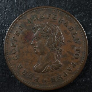 NS-22A Copper token 1838 Trade & Navigation Canada Nova Scotia Breton 967