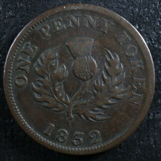 NS-2B2 One Penny token 1832 Canada Nova Scotia Thistle Breton 870