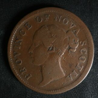 NS-2C2 One Penny token 1840 5 fringes Canada Nova Scotia PNS-601 Breton 873