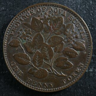 NS-6A1 One penny token 1856 Canada Nova Scotia Mayflower Breton 875