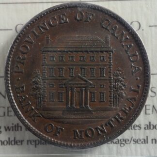 PC-1A3 ICCS EF-40 Halfpenny 1842 token Province of du Canada Montreal Breton 527