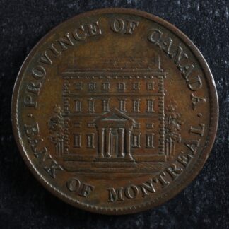 PC-1B1 Halfpenny 1844 token Province of du Canada Montreal Quebec Breton 527