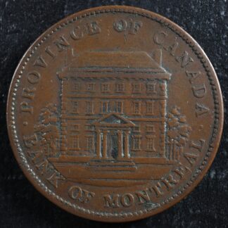 PC-2B One penny token 1842 Province of Canada Bank of Montreal Breton 526