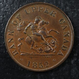PC-5B2 Halfpenny 1852 token Bank of Upper Canada Breton 720