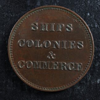 PE-10-38 Ships Colonies & Commerce token PEI Canada Breton 997