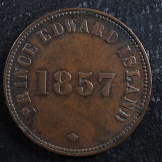 PE-7C1 1857 Prince Edward Island token PEI Canada Breton 919