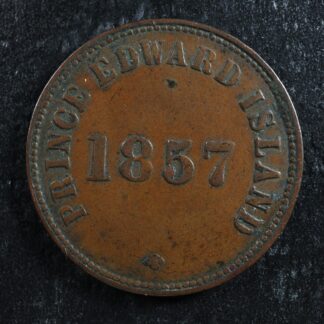 PE-7C1 1857 Prince Edward Island token PEI Canada Breton 919