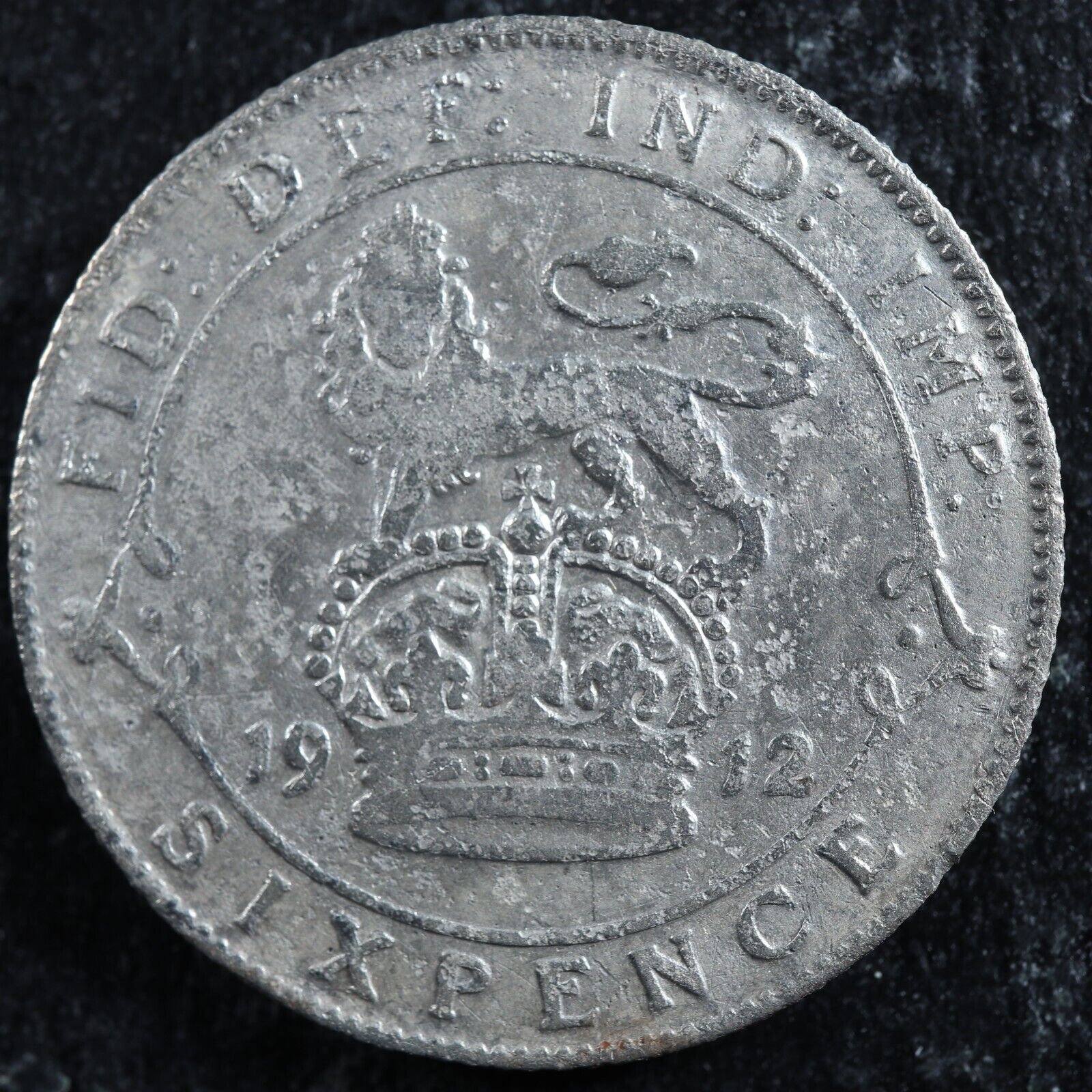 Six-pence-1912-Great-Britain-KM815-Silver-UK-GB-Grande-Bretagne-6-275695576556-2