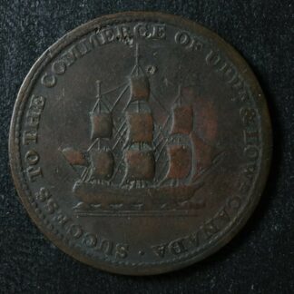 UC-5A1 Upper Canada 1812 token Sir Isaac Brook Brock ship Breton 723