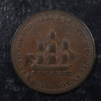 UC-5A1 Upper Canada 1812 token Sir Isaac Brook Brock ship Breton 723